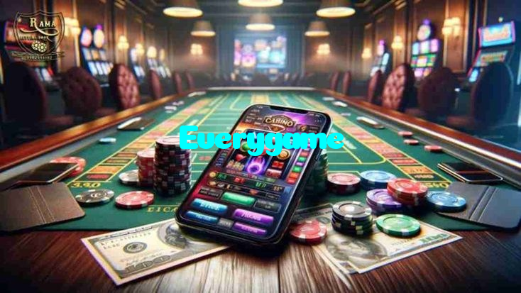 Everygame casino presented on mobile device in Pakistan with slots and live games